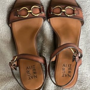 Size 10 Naturalizer Brown Wedge Sandals
